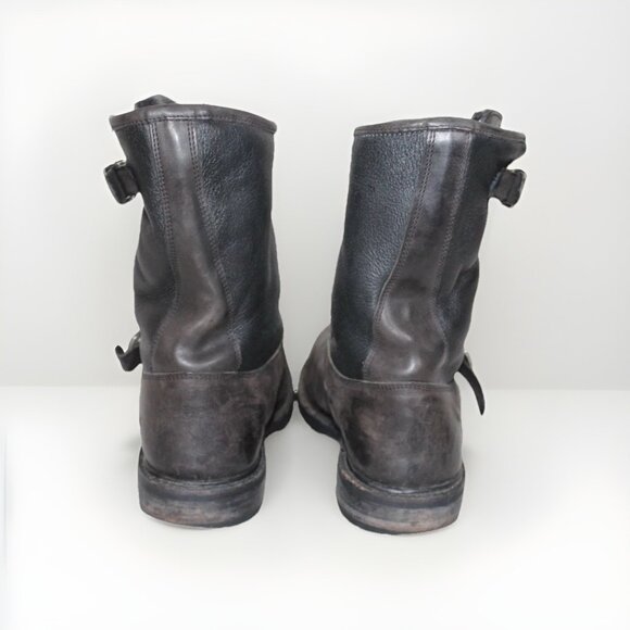 Mens Frye Engineer Boots Shearling Lined Brown Winter Sheepskin Lining Size 13 - Picture 8 of 11